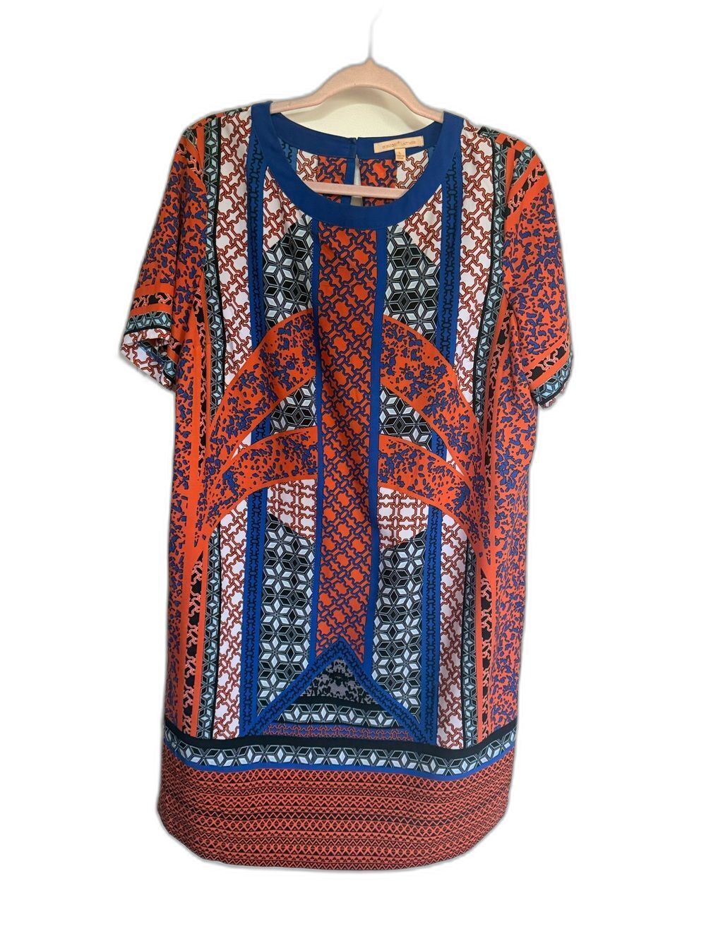 Gibson & Latimer Boho Geometric Tailored Dress Fall Layering Brunch Festival